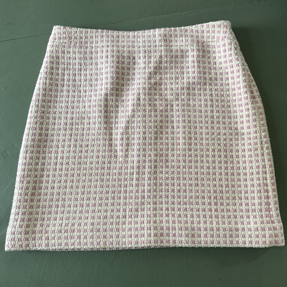 Banana Republic White Pink Mini Pencil Skirt Work
